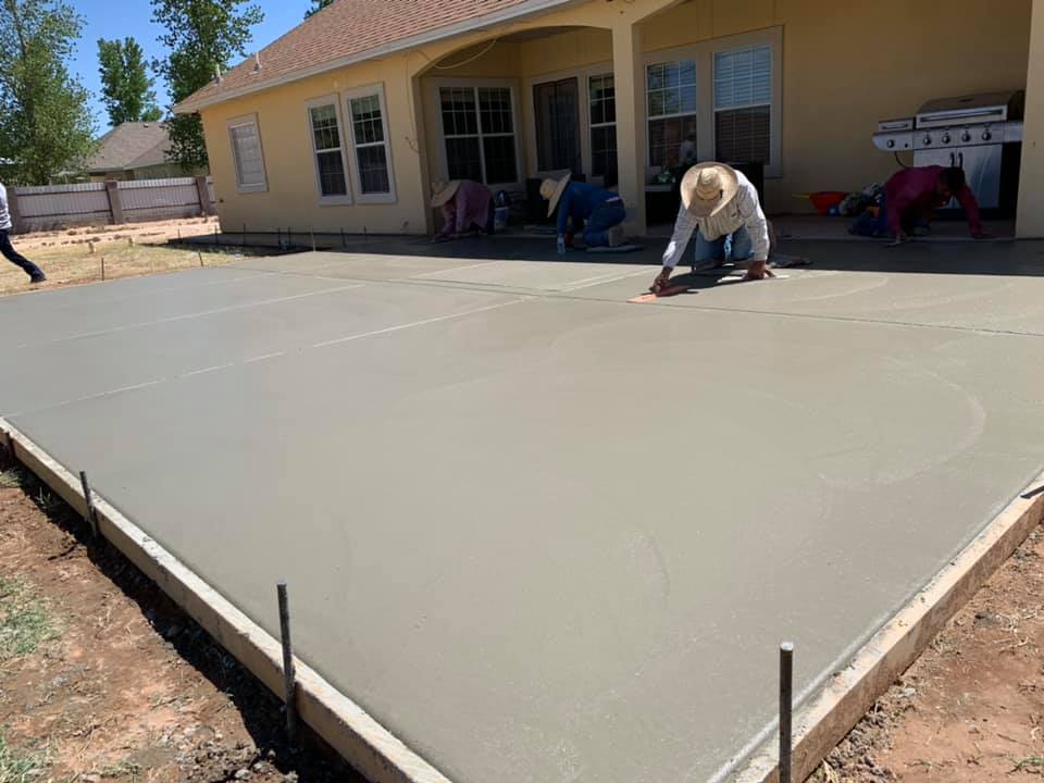 Gray concrete patio in Rocklin